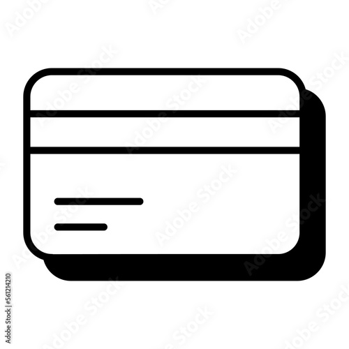 Debit card vector, credit card icon of atm card