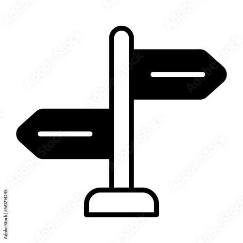 Signpost concept in modern style, roadside arrows editable vector