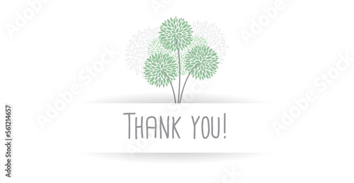 Thank you with flowers