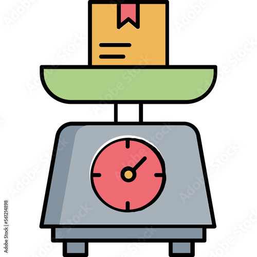 Packaging weight Trendy Color Vector Icon which can easily modify or edit
