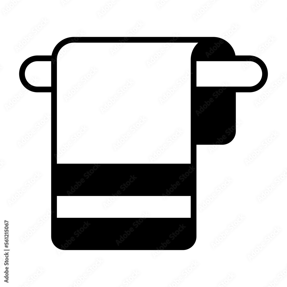 Beautiful vector design of hanger towel, body cleaning equipment