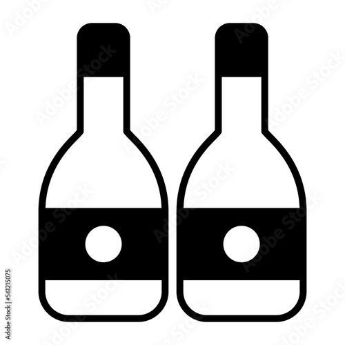 Wine bottles vector design in editable style, alcoholic drink