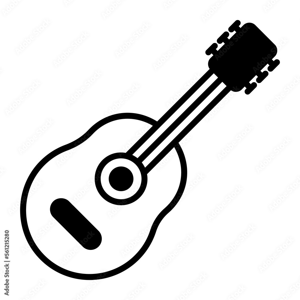 Beautiful vector design of guitar, musical instrument icon Beautiful vector design of guitar, musical instrument icon