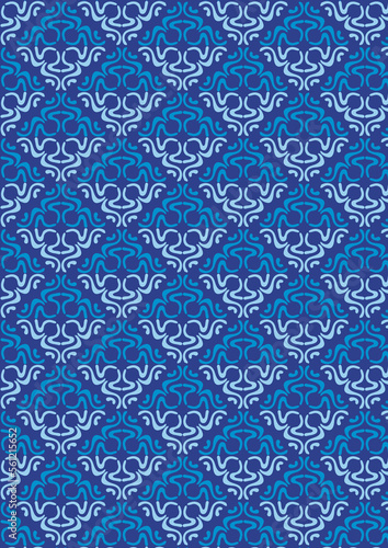 seamless pattern with blue shapes