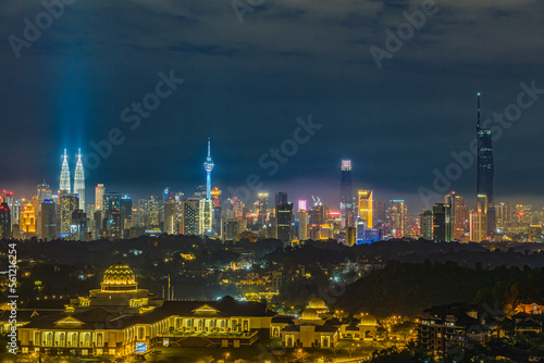 Photography Cityscape of Kuala Lumpur, Malaysia at night