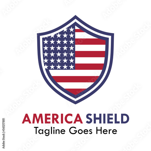 America shield logo template illustration
