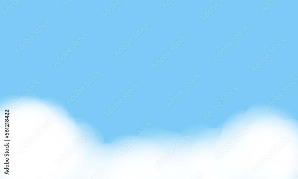 Cloud on blue sky background vector illustration.
