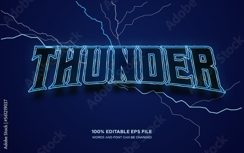 Thunder editable text style effect