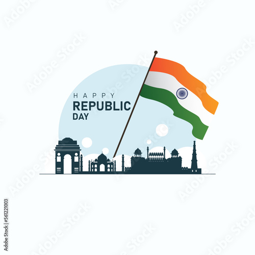 Vector illustration for happy republic day India