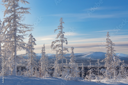 Winter landscape in South Yakutia, Russia