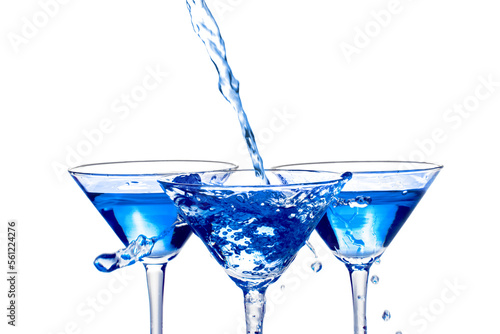 Martini Cocktail or cosmopolitan in Glasses