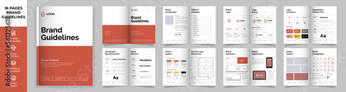 Brand Guideline Template, Simple style and modern layout Brand Style, Brand Book, Brand Identity, Brand Manual, Guide Book, Brand Guideline