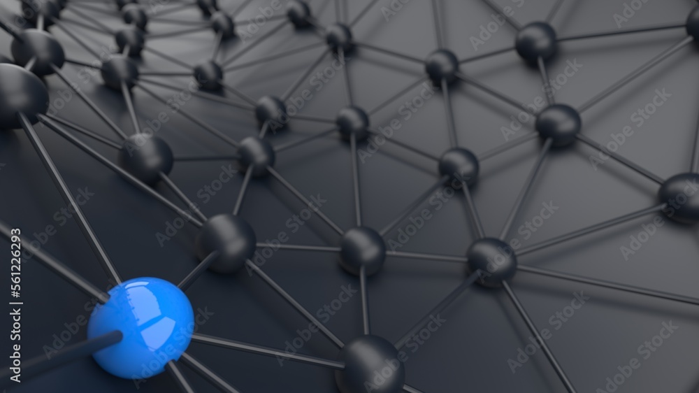 Structure with Spheres. Network Concept Structure with Spheres. Network Concept