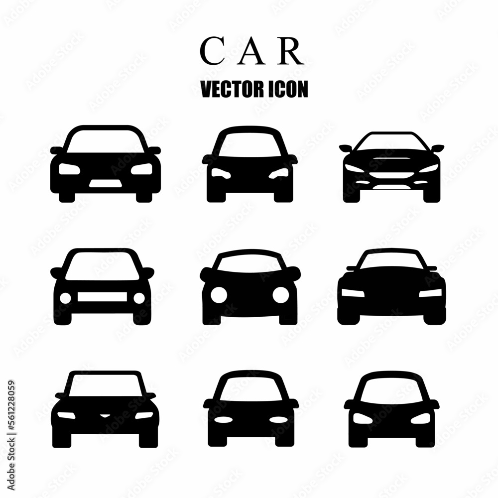Car templates. Car icon set. Stock vector illustration.