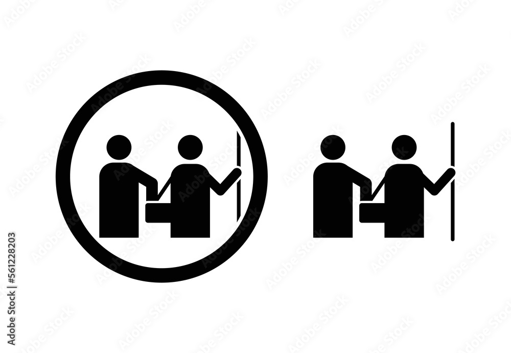 Pickpocket hand in bag public transportation warning icon vector. Pickpocket hand in bag public transportation warning icon vector.
