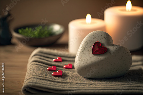 spa still life with candles and hearts © ColureME