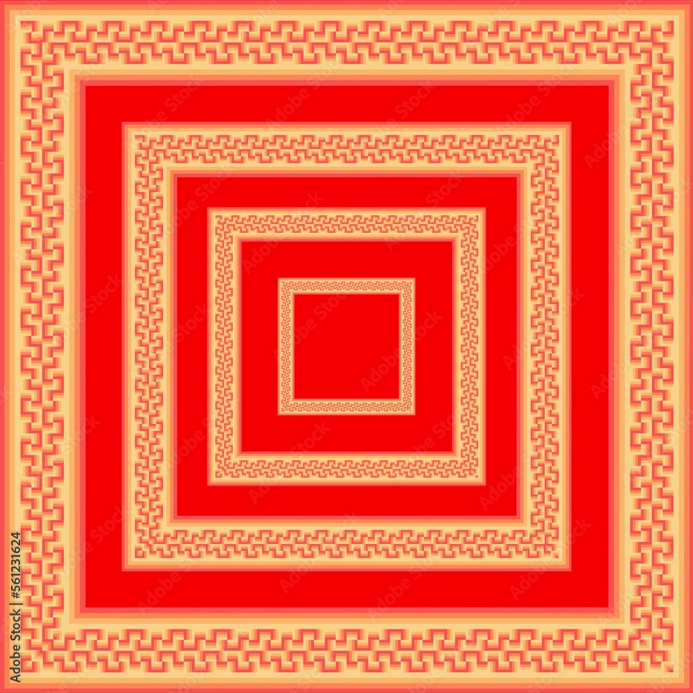 Draw a yellow line with a red background, Design, Square pattern, Fabric pattern, Pattern for use as background. Draw a yellow line with a red background, Design, Square pattern, Fabric pattern, Pattern for use as background.