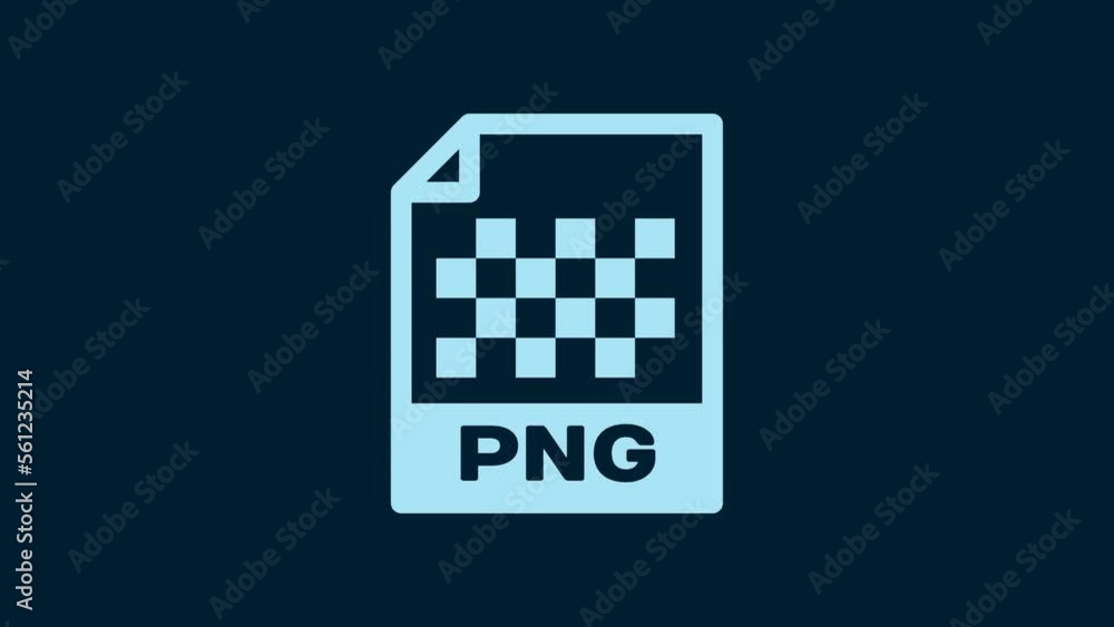 White PNG file document. Download png button icon isolated on blue background. PNG file symbol. 4K Video motion graphic animation White PNG file document. Download png button icon isolated on blue background. PNG file symbol. 4K Video motion graphic animation