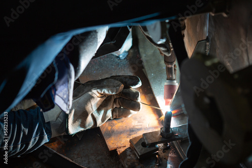 Repair pipe stainless argon welding