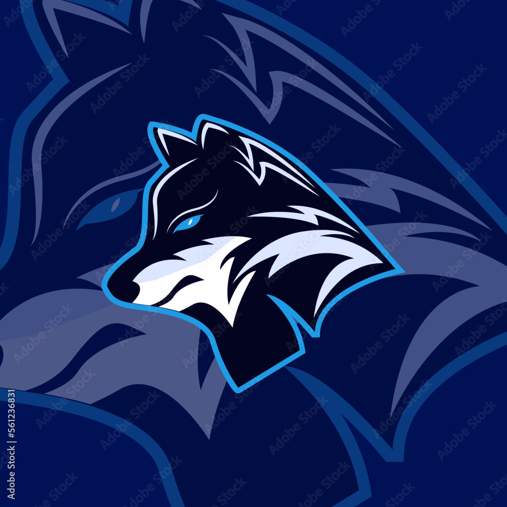 Fototapeta premium illustration wolf logo esport design