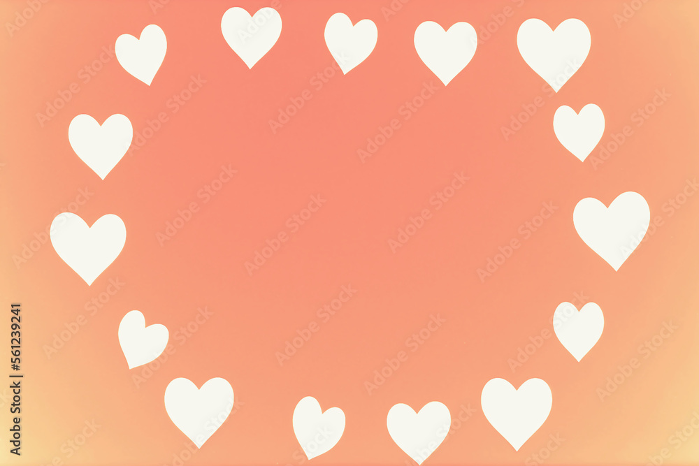 Cut out hearts art screen background