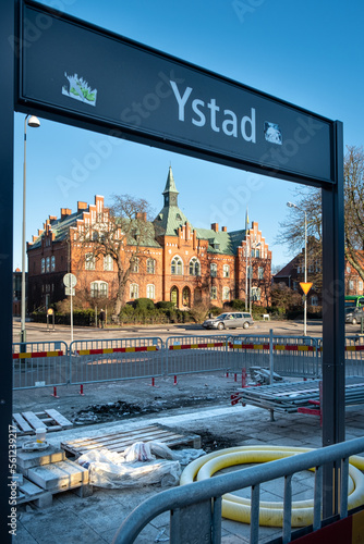 sight of Ystad for station, Skane regione, Sweden photo