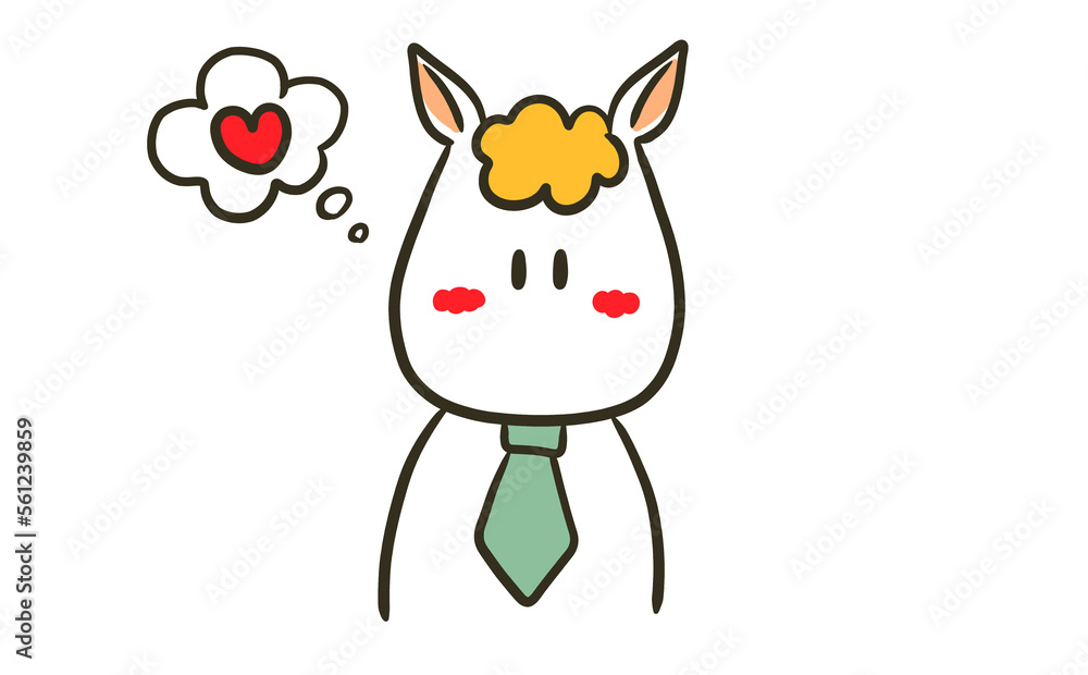 ドキドキする馬のビジネスマン