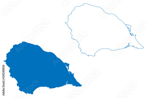 Lake Song-Kol (Kyrgyzstan, Kyrgyz Republic) map vector illustration, scribble sketch Song-Köl, Song Kol or Son-Kul map