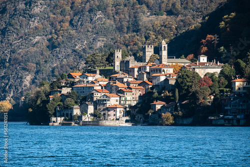 beautiful view of Corenno Plinio, Como lake, Italy