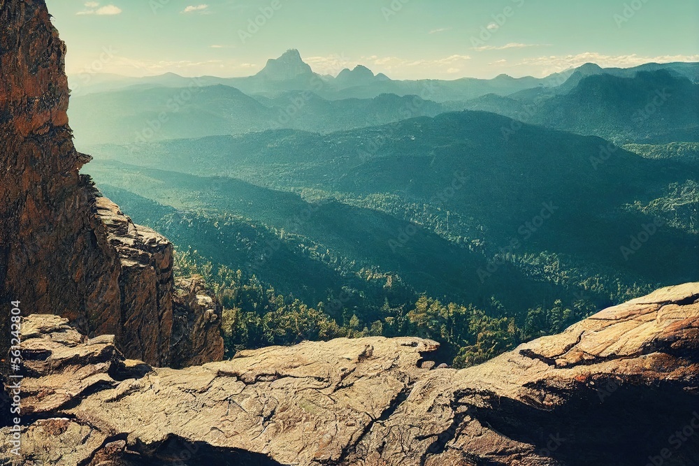 Mountains  rock  recreation  tourism  nature  landscape  abstraction, Generative AI