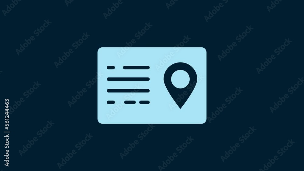 White Address book icon isolated on blue background. Telephone directory. 4K Video motion graphic animation White Address book icon isolated on blue background. Telephone directory. 4K Video motion graphic animation