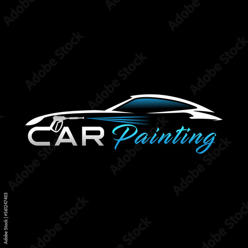 car painting car line logo. automotive