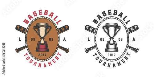 Vintage retro baseball sport emblem, logo, badge, label. mark, poster or print. Monochrome Graphic Art. Vector Illustration.
