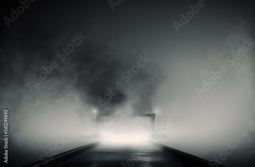 smoke with empty center. Dramatic smoke or fog effect for spooky Halloween background 