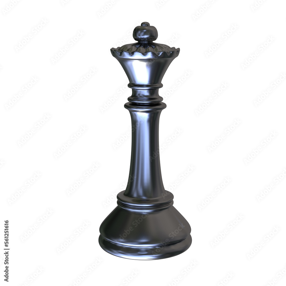 Chess queen figure, 3D illustration Chess queen figure, 3D illustration