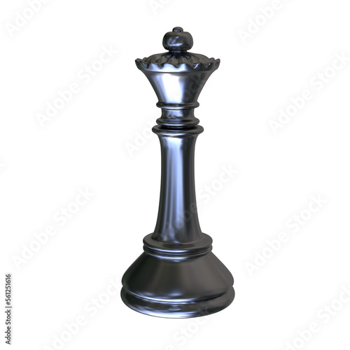 Chess queen figure, 3D illustration