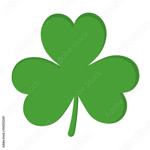 Vector Clover 3-D Relief Symbol Illustration For St. Patrick’s Day. 