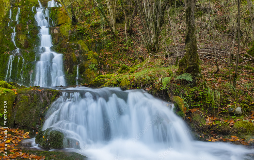 Anzubiaga river and waterfall in the valley of Araitz, Navarre