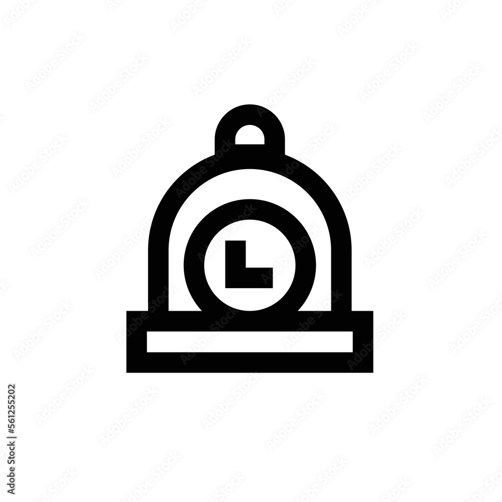 Bell timer logo icon vector illustration, isolated on white background Bell timer logo icon vector illustration, isolated on white background