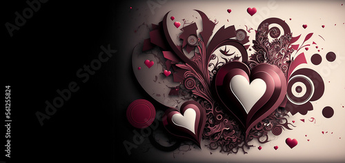 Wallpaper Mural Decorative Valentine heart, Generative AI Torontodigital.ca