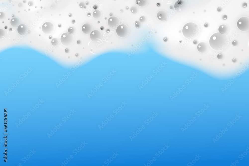 Bath foam isolated on ablue background. Shampoo bubbles texture.Shampoo and bath lather vector illustration. Bath foam isolated on ablue background. Shampoo bubbles texture.Shampoo and bath lather vector illustration.