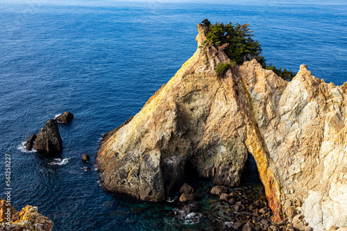 Izu Koganezaki's horse-shaped rock formations. photo