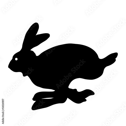 Vector silhouette of rabbit  symbol of Chinese New Year 2023.