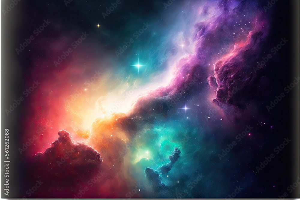 colorful Milky Way with star and sky, Made by AI,Artificial intelligence colorful Milky Way with star and sky, Made by AI,Artificial intelligence
