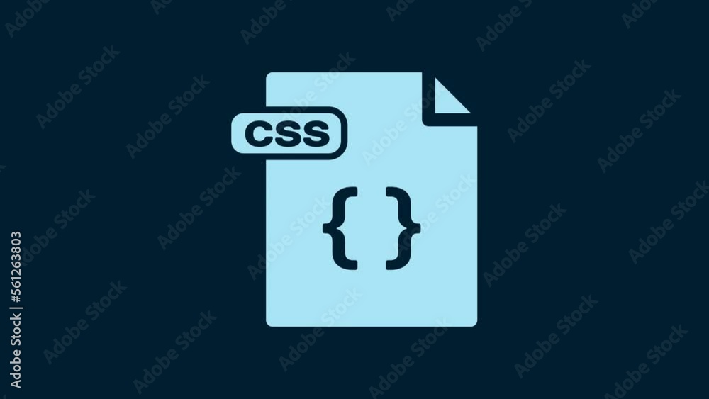 White CSS file document. Download css button icon isolated on blue background. CSS file symbol. 4K Video motion graphic animation White CSS file document. Download css button icon isolated on blue background. CSS file symbol. 4K Video motion graphic animation