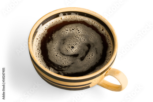 Pouring a Fresh Cup Brazilian black coffee