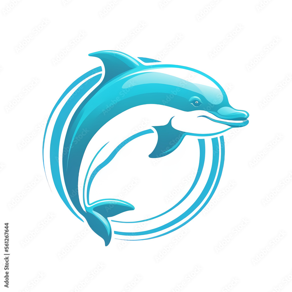 Fototapeta premium dolphin logo