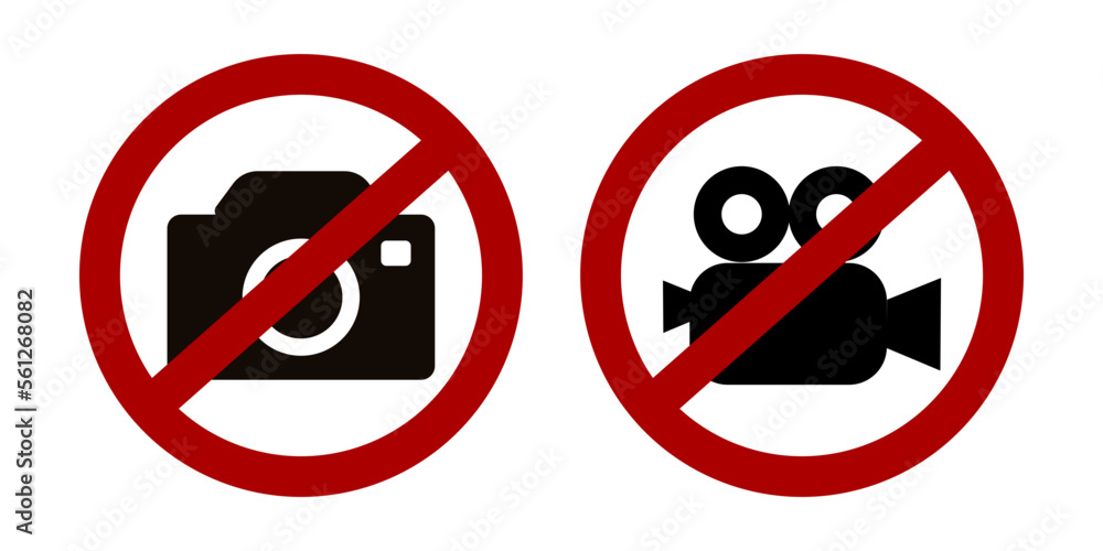 no camera or no filming sign no camera or no filming sign