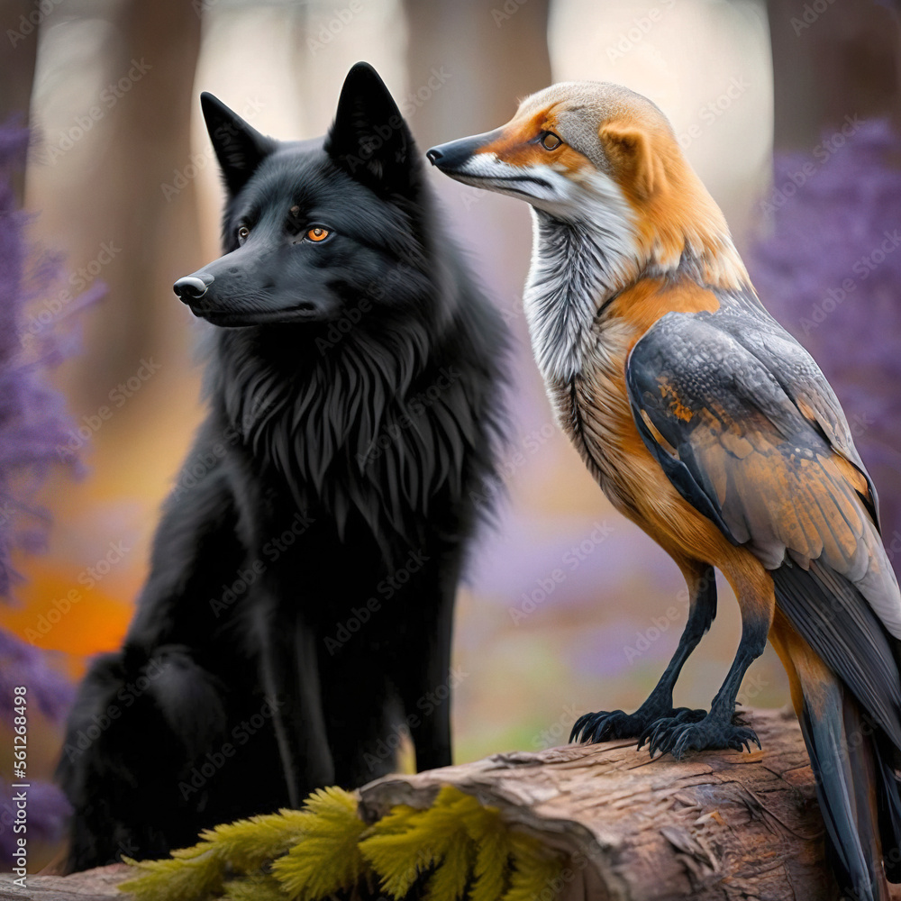 Fototapeta premium The fox and the crow