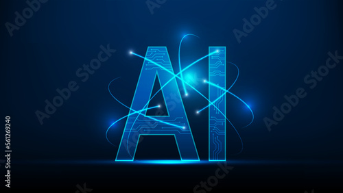 AI Artificial Intelligence and Machine Learning Concept, World sphere grid wave with binary code. Big data innovation technology. Global neural networks, Vector illustration